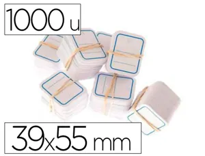 Étiquettes apli-agipa textiles perforées 224g       cadres et lignes bleus        39x55mm boîte de 1000u — Non classé