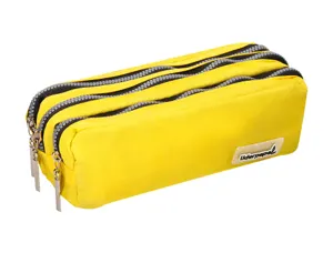 Trousse scolaire liderpapel large rectangulaire 3 compartiments 185x80x70mm coloris jaune — Non classé