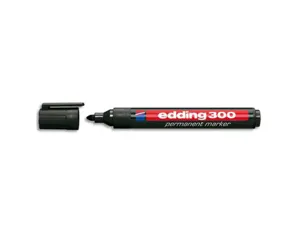 Marqueur edding permanent e300 pointe ogive tracé 1.5/3mm corps plastique coloris noir — Non classé