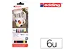 Feutre Edding Porcelaine E4200 Céramique Émaillée Verre Pointe Pinceau Fine Flexible Pochette 6 Coloris — Activités… — vue 2