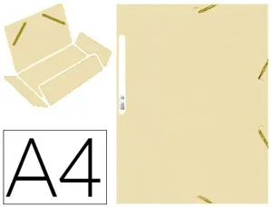 EXACOMPTA Chemise à élastiques, A4, carton, ivoire — Chemises & trieurs