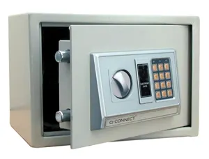 Coffre-fort q-connect électronique 10l 310x200x200mm à code digital accessoires fixation mur ou sol — Non classé