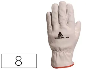 Gant tout fleur bovin deltaplus coupe américaine épaisseur 0.90/1.10mm coloris gris liseré rouge taille 8 paire — Non classé