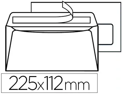 Enveloppe gpv dl+ 112x225mm 90g adhésive fermeture rapide sécurisée définitive blanche boîte 500 unités — Non classé