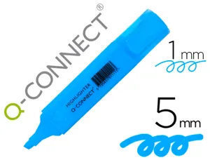 Surligneur q-connect tracé 2/5 mm pointe biseautée couleurs éclatantes bleu — Non classé
