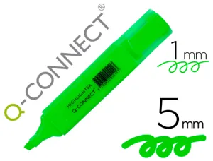 Surligneur q-connect tracé 2/5 mm pointe biseautée couleurs éclatantes vert — Non classé