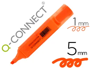 Surligneur q-connect tracé 2/5 mm pointe biseautée couleurs éclatantes orange — Non classé