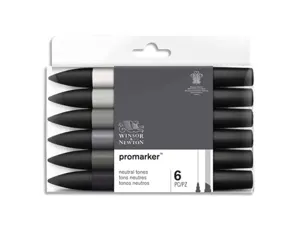 Marqueur professionnel w&n promarker double pointe tons neutres gris froid/noir set 6 unités       0290154 — Non classé