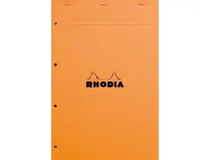 Bloc bureau rhodia a4+ papier vélin surfin couverture enduite enveloppante 218x318mm 80f détachables 80g 5x5mm orange — Non…