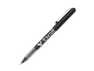 Roller pilot vball 5 écriture fine 0.3mm encre liquide niveau visible régulateur débit clip métal coloris noir — Non classé
