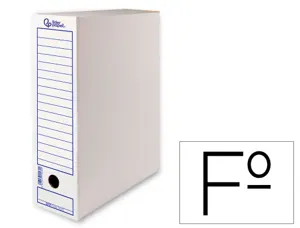 Boite a archives liderpapel carton recycle 340g/m2 dos    100mm 365x100x251mm coloris   blanc — Non classé