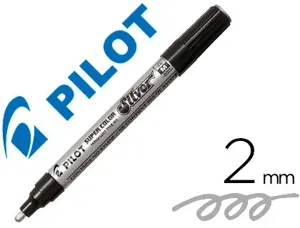 Marqueur pilot feutre permanent encre métallique pointe non bisautée medium polyacétate 4.5 mm argent — Non classé