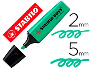 Surligneur stabilo boss tracé 2/5mm pointe biseautée encre universelle base eau résistante lumière coloris turquoise — Non…