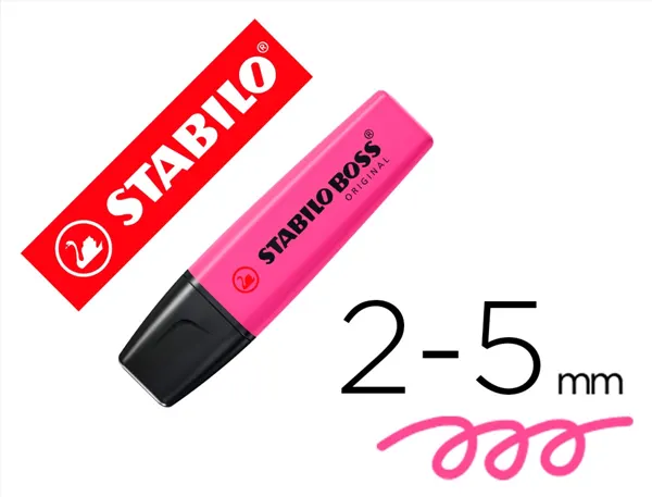 Surligneur stabilo boss tracé 2/5mm pointe biseautée encre universelle base eau résistante lumière coloris lilas — Non classé