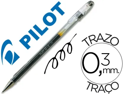 Stylo-bille pilot g1 5 écriture fine 0.3mm encre gel rechargeable corps translucide coloris noir — Non classé