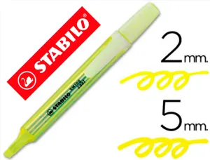 Surligneur stabilo swing cool modèle de poche avec agrafe tracé 1/3mm encre liquide pigmentée visible coloris jaune — Non…