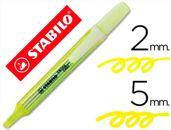 Surligneur stabilo swing cool modèle de poche avec agrafe tracé 1/3mm encre liquide pigmentée visible coloris jaune — Non…