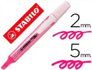 Surligneur stabilo swing cool modèle de poche avec agrafe tracé 1/3mm encre liquide pigmentée visible coloris rose — Non…