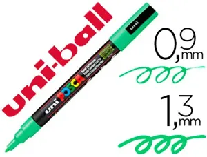 Marqueur posca pc3m gouache encre inodore toutes surfaces pointe fine conique couleur opaque couvrante vert clair — Non…