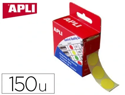 APLI Pastille de signalisation, diamètre: 15 mm, jaune — Marquages & identifications
