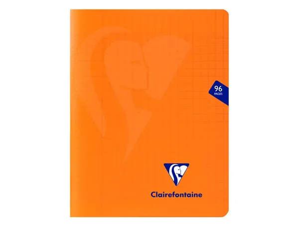 Cahier piqué clairefontaine mimesys couverture polypropylène a5+ 17x22cm 96 pages 90g réglure séyès coloris orange — Non…