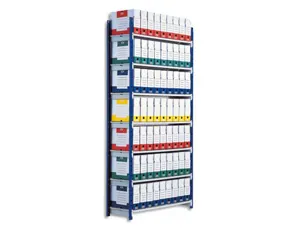 Étagère paperflow rang'éco éléments départ acier résistant charge 180kg/tablette 5 tablettes 200x100x35cm — Non classé