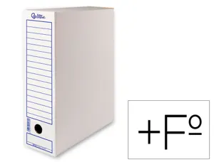 Boite a archives liderpapel carton recycle 325g/m2 dos    116mm 388x116x275mm coloris   blanc — Non classé