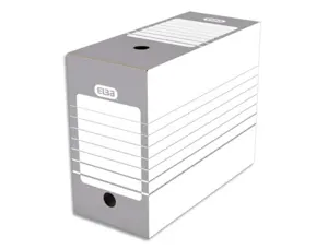 Boîte archives elba carton 466x440mm dos 150mm système montage automatique coloris gris — Non classé