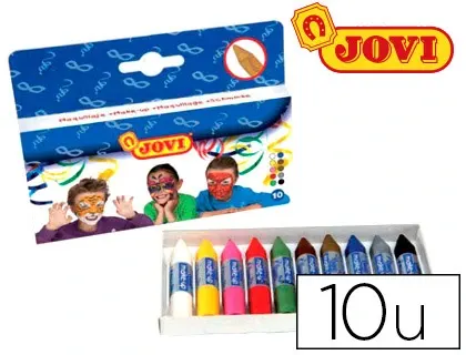 Bâtonnet maquillage jovi nettoyage eau savon coloris assortis coffret 10 unités 4g — Non classé