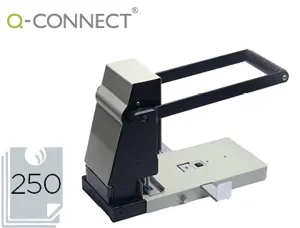Perforateur q-connect gros travaux capacité 250f 2 trous coloris noir/blanc 260x180x380mm — Non classé