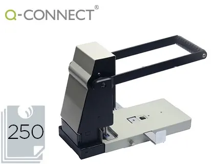 Perforateur q-connect gros travaux capacité 250f 2 trous coloris noir/blanc 260x180x380mm — Non classé
