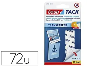 Pastille adhésive tesa tack universal pâte à fixer souple court terme transparente étui 72 unités — Non classé