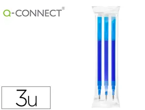 Recharge roller q-connect encre effacable couleur bleu  set de 3u — Non classé
