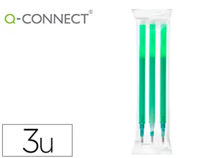 Recharge roller q-connect encre effacable couleur vert  set de 3u — Non classé