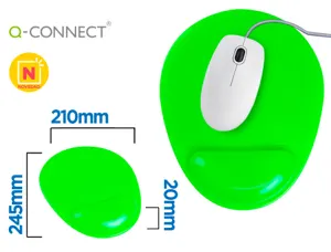 Tapis souris q-connect repose-poigne gel et pvc      grand confort facilement      nettoyable coloris vert — Non classé