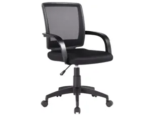 Chaise bureau q-connect rotative base nylon maille    maximum supporte 120kg        900+100x560x570mm coloris noir — Non…