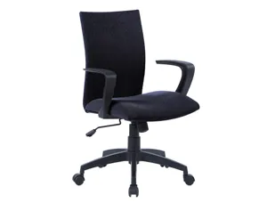 Chaise bureau q-connect rotative base metal tissu     maximum supporte 130kg        895+110x550x580mm coloris noir — Non…