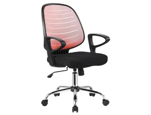 Chaise bureau q-connect rotative base metal maille    maximum supporte 130kg        920+80x580x600mm rouge — Non classé