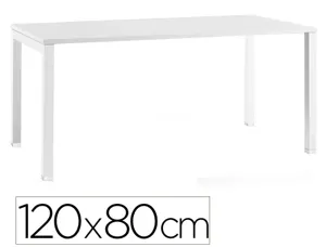 Bureau mt international plateau blanc melamine 25mm   pietement arche coloris blanc 120x80cm — Non classé