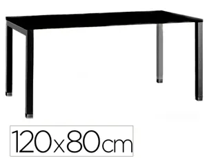 Bureau mt international plateau noir melamine 25mm    pietement arche coloris noir  120x80cm — Non classé
