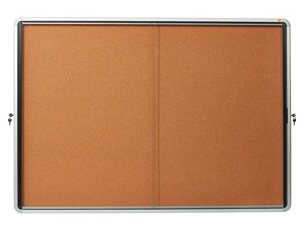 Vitrine d interieur nobo premium plus a4 porte         coulissante verre securite    fond liege capacite 15 — Non classé