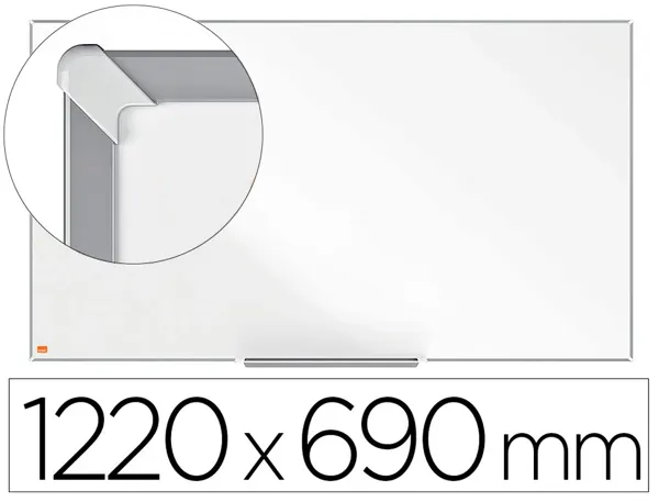 Tableau blanc nobo widescreen 55/' emaille cadre mince systeme invisamount fixation masquee 122x69cm — Non classé