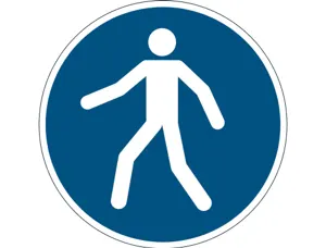 Pictogramme au sol pieton durable adhesif entrepots     centres distribution usines   diametre 43cm — Non classé