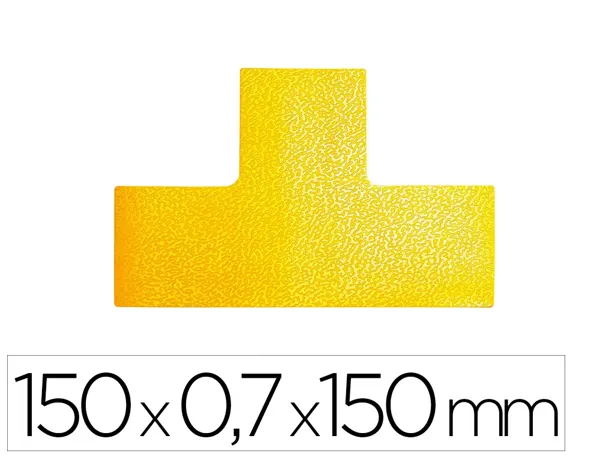 Marquage au sol durable identification zones de       danger passage stockage forme t 150x0,7x150mm interieur lot — Non…
