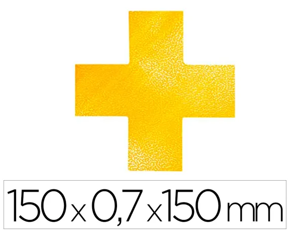 Marquage au sol durable identification zones de       danger passage stockage forme croix 150x0,7x150mm interieur — Non…