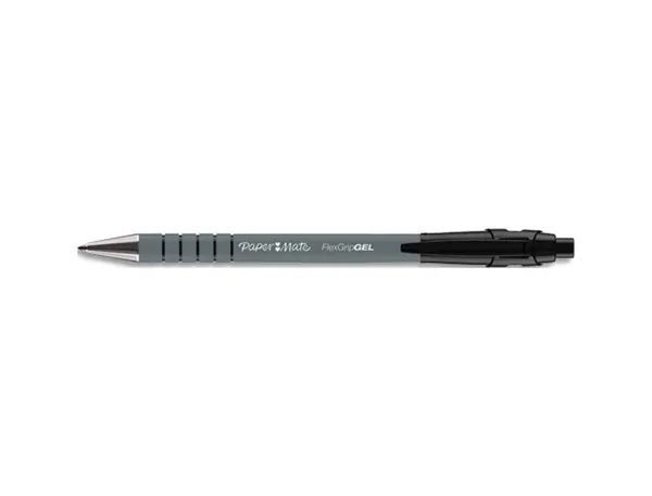 Stylo-bille paper mate flexgrip retractable encre    gel pointe 0.7mm couleur noir — Non classé