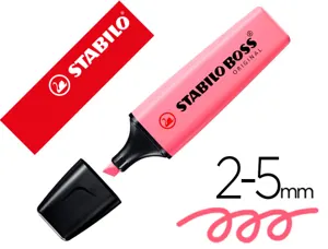 Surligneur stabilo boss original pastel encre base    eau pointe biseautee largeur  trace 2/5mm coloris mauve — Non classé