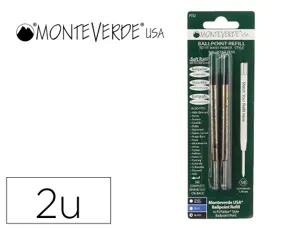 Recharge bille monteverde cross m pointe moyenne        coloris noir blister 2 unites — Non classé