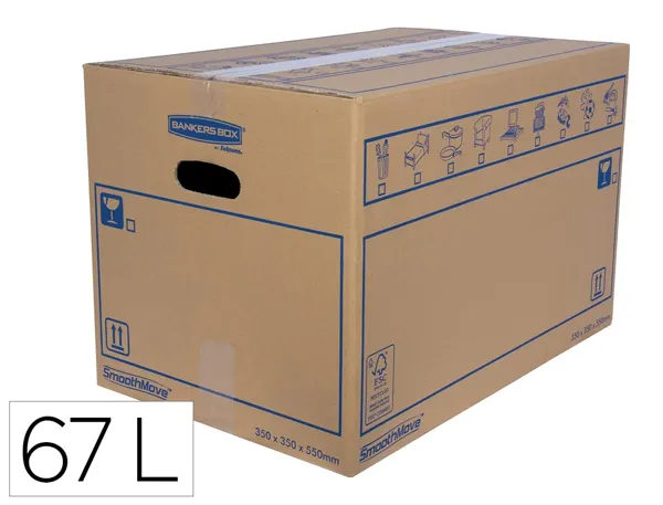 Caisse demenagement fellowes montage manuel charge moyenne capacite 67l — Non classé