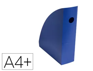 Porte-revues exacompta mag-cube bee blue plastique recycle a4+ oeillet de prehension coloris bleu marine — Non classé